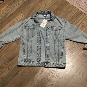 Zara oversized denim jacket in extra small